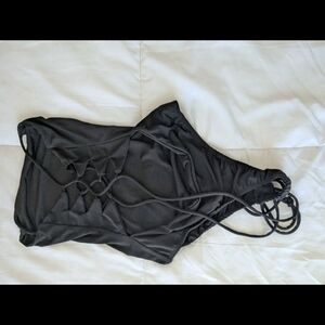 Rue21 Black Bodysuit with Strappy Design